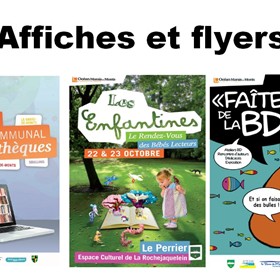 Réalisations: Brochures, affiches, flyers, signalétique, kakémonos